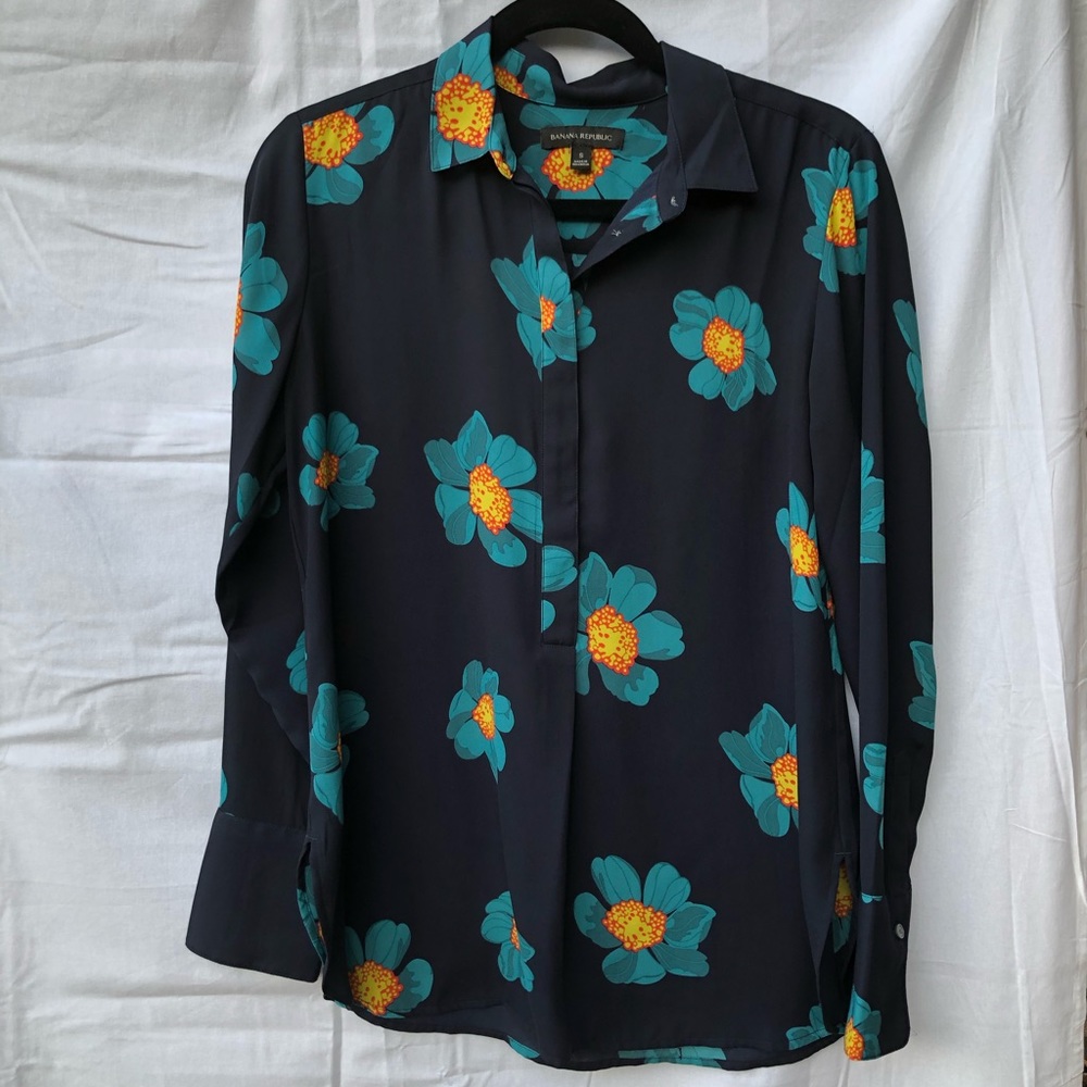 Banana Republic Floral Long Sleeve